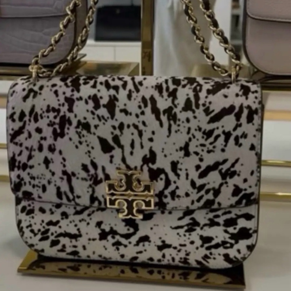 Tory Burch Light Neutral Black (Cow Bag) Crossbody and Shoulder Bag